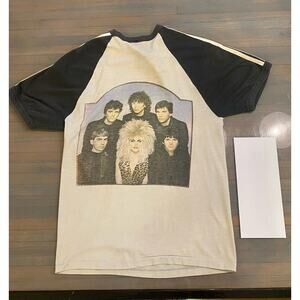 Vtg 1982 Blondie Tracks Across America Band Tour Ringer TShirt Women M Made USA